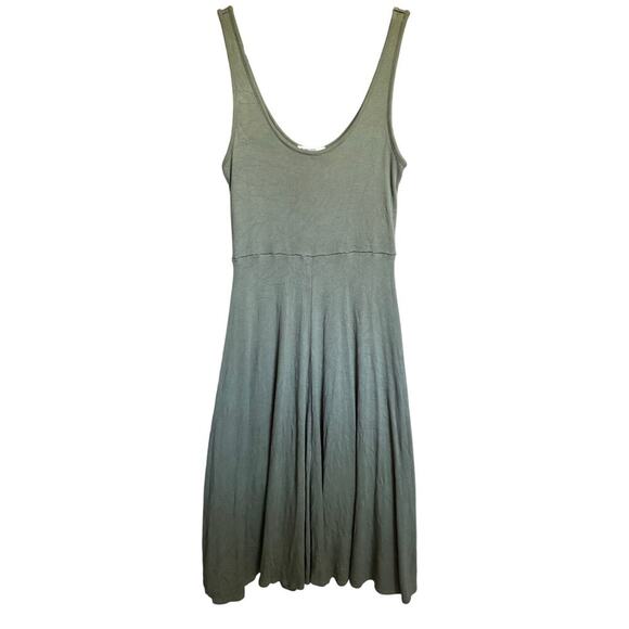 Marine Layer Lexi Rib Dress Fit And Flare Midi Sleeveless Green Size Medium - Picture 4 of 12